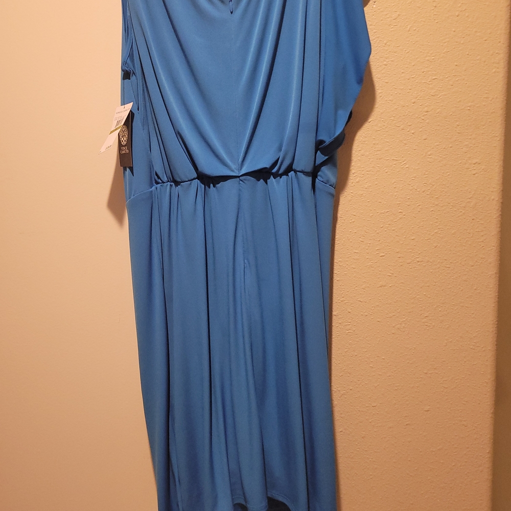 Vince Camuto One Sleeve Blue Dress